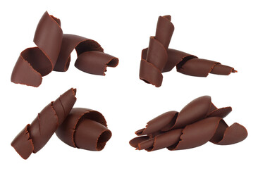 Aufkleber - Set of Chocolate Shavings, isolated on transparent background 