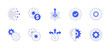Gear icon set. Duotone style line stroke and bold. Vector illustration. Containing settings, gear, management, gears, idea, digital transformation, optimization, decision making.