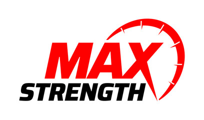 Sticker - Maximum strength vector logo icon badge