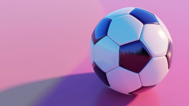 A 3d abstract render of a cute soccer ball  AI generated illustration