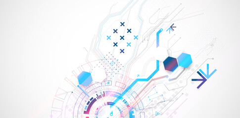 Aufkleber - Abstract vector background on a technological theme.