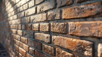 Wall Mural - Textured brick wall. Generative AI