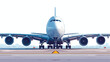 Large airliner vector illustration. Wide-body passe