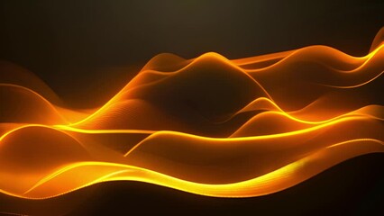 Fototapete - Black Background With Yellow Lines Minimalist Design