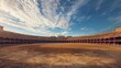 Empty round bullfight arena, bullring for traditional performance of bullfight.