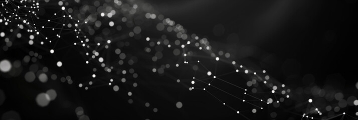Wall Mural - data technology abstract futuristic illustration. low poly shape with connecting dots and lines on a