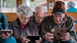 A teenager teaching elderly people how to use technology, bridging the generation gap.