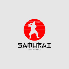 Wall Mural - Samurai Ronin Samurai logo vector.