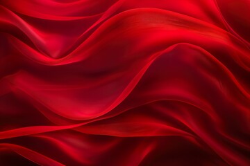 Poster - A digital abstract texture with flowing red crimson and scarlet waves, creating a dynamic sense of movement and passion.