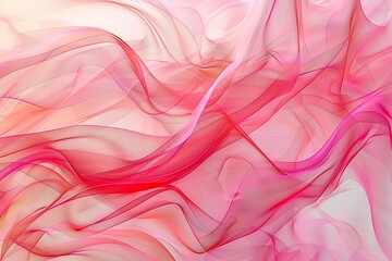 Poster - A dynamic and vibrant abstract of pink silk fabric in flowing motion, perfect for creative backgrounds.