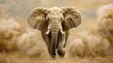 Fototapeta  - African Elephant flapping its ears