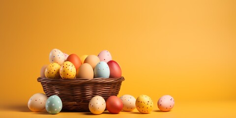 Wall Mural - a basket full of eggs