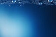 Navy Blue bubble with water droplets on it, representing air and fluidity. Web banner with copy space for photo text or product, blank empty copyspace