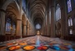 An intricate 8k gothic cathedral interior with soa