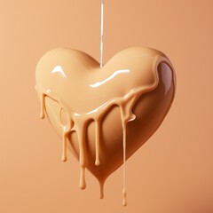 Wall Mural - a heart shaped object with liquid flowing down