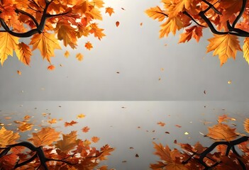 Poster - autumn leaves background