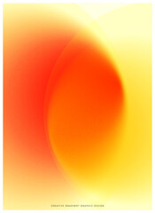 Fototapete - Gradient Print Wall Art Minimalist Digital, Art Prints Orange, Modern Room Decor Trendy, Wall Art Prints Gradient Poster. Vector illustration