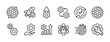 © Vilogsign - Gear settings thin line icon set. Containing optimization, sync, process, maintenance, configuration, modification, system, service, setup, operation, productivity, performance, efficiency. vector