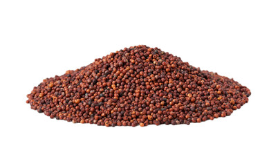 Wall Mural - pile of red finger millet or ragi raagi nachni isolated on white background