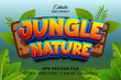 Jungle nature 3d editable vector text effect