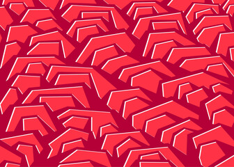 Poster - abstract background with seamless irregular staircase line pattern