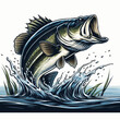 Bassh Vector Fish Illustration