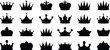 Crown design Set. Vector crown sign collection. Royal Crown icons. Vintage crown.