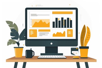 Fototapete - A web design with a clean, user-friendly interface, visually appealing elements, and a seamless user experience