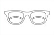 © fazlay907 - single line Vector illustration Sunglasses with White frame of stylish round glasses.Accessories for summer.