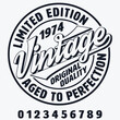 50 th Birthday, 1974 Birthday , Retro, Vintage, Limited Edition, Aged to Perfection, Classic Birthday Shirt