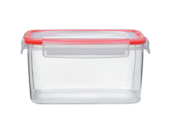 Sticker - Empty clear reusable plastic storage container