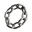 Realistic Detailed 3D Silver Chain isolated on transparent background