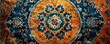 Detailed traditional Persian rug with intricate floral and geometric patterns