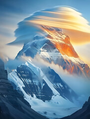 Wall Mural - sunrise over the mountains