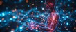 Medical Hologram Translucent Human Stomach Digestive System Backdrop Background Illustration