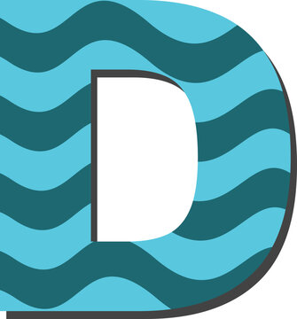 Wave English vector font