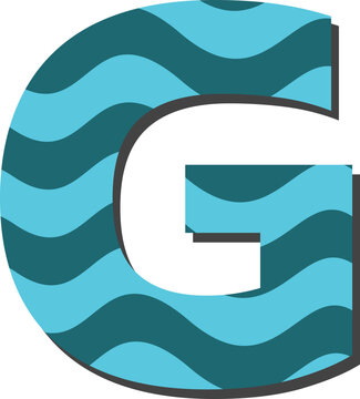 Wave English vector font