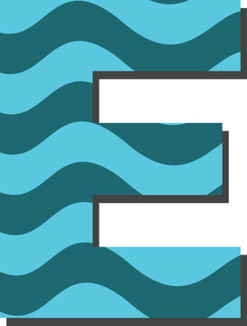 Wave English vector font
