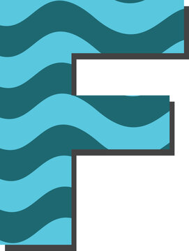 Wave English vector font