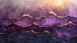 A rich, textured abstract painting with deep violet and indigo layers. 