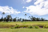 Fototapeta Góry - Golf Course in Kauai Hawaii, Fun Activities, Golf, Summer in Kauai