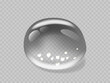 Realistic Transparent Water Droplet, Dew, Or Tear, Depicted As An Isolated 3d Vector Graphic Design Element