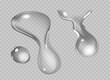 Realistic Transparent Water Drops, Dews or Tears. Isolated 3d Vector Graphic Design Elements, Aqua Bubbles or Droplets