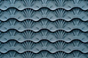 Poster - Sophisticated abstract 3d pattern. Japanese and Scandinavian style. Background image. Created with Generative AI technology.