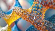 Intricate Molecular Structure and Metallic Mesh Composition in Advanced Materials Science Research