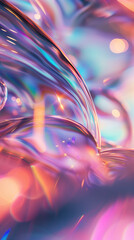Poster - Abstract background with reflections and caustics. Hi-tech. Futuristic background image. Created with Generative AI technology.