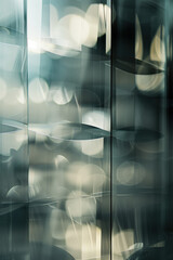 Poster - Abstract background with reflections and caustics. Hi-tech. Futuristic background image. Created with Generative AI technology.
