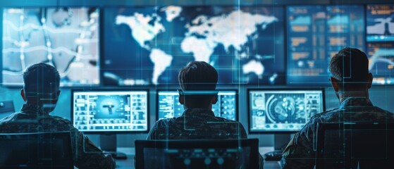 Poster - Officers in the Office for Cyber Operations for Managing Security and Army Communications monitored a target on a vehicle from a satellite.