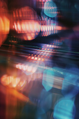 Poster - Abstract background with reflections and caustics. Hi-tech. Futuristic background image. Created with Generative AI technology.