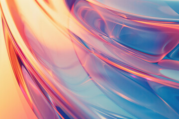 Poster - Abstract background with reflections and caustics. Hi-tech. Futuristic background image. Created with Generative AI technology.